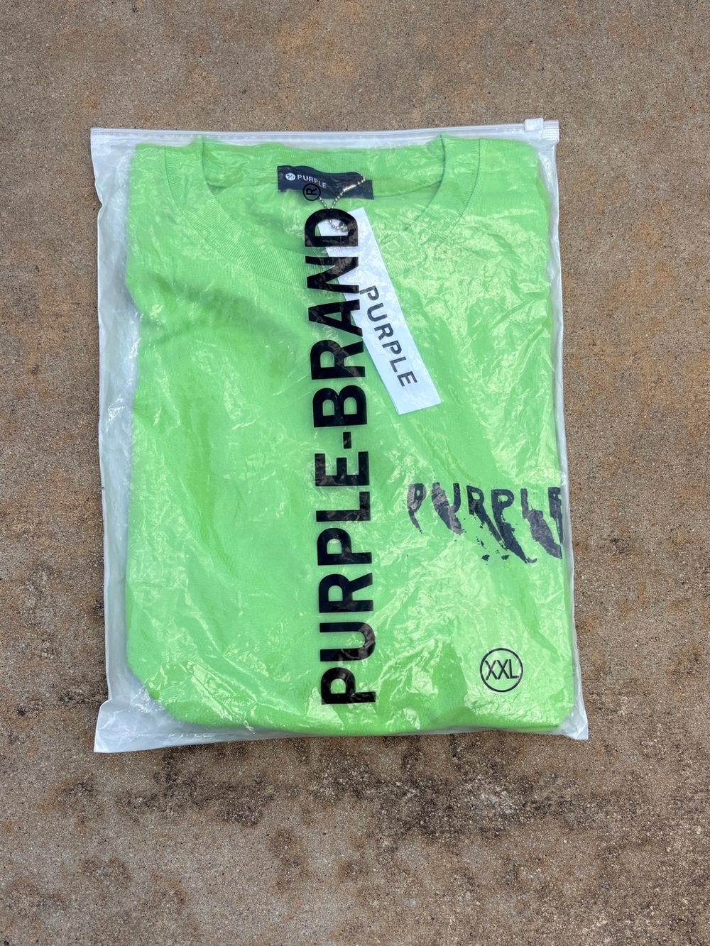 PURPLE-BRAND Neon Green Graphic Tee (XXL)
